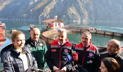 Artvin’de Deriner Barajı’nda İlk Su Ürünleri Hasadı Yapıldı